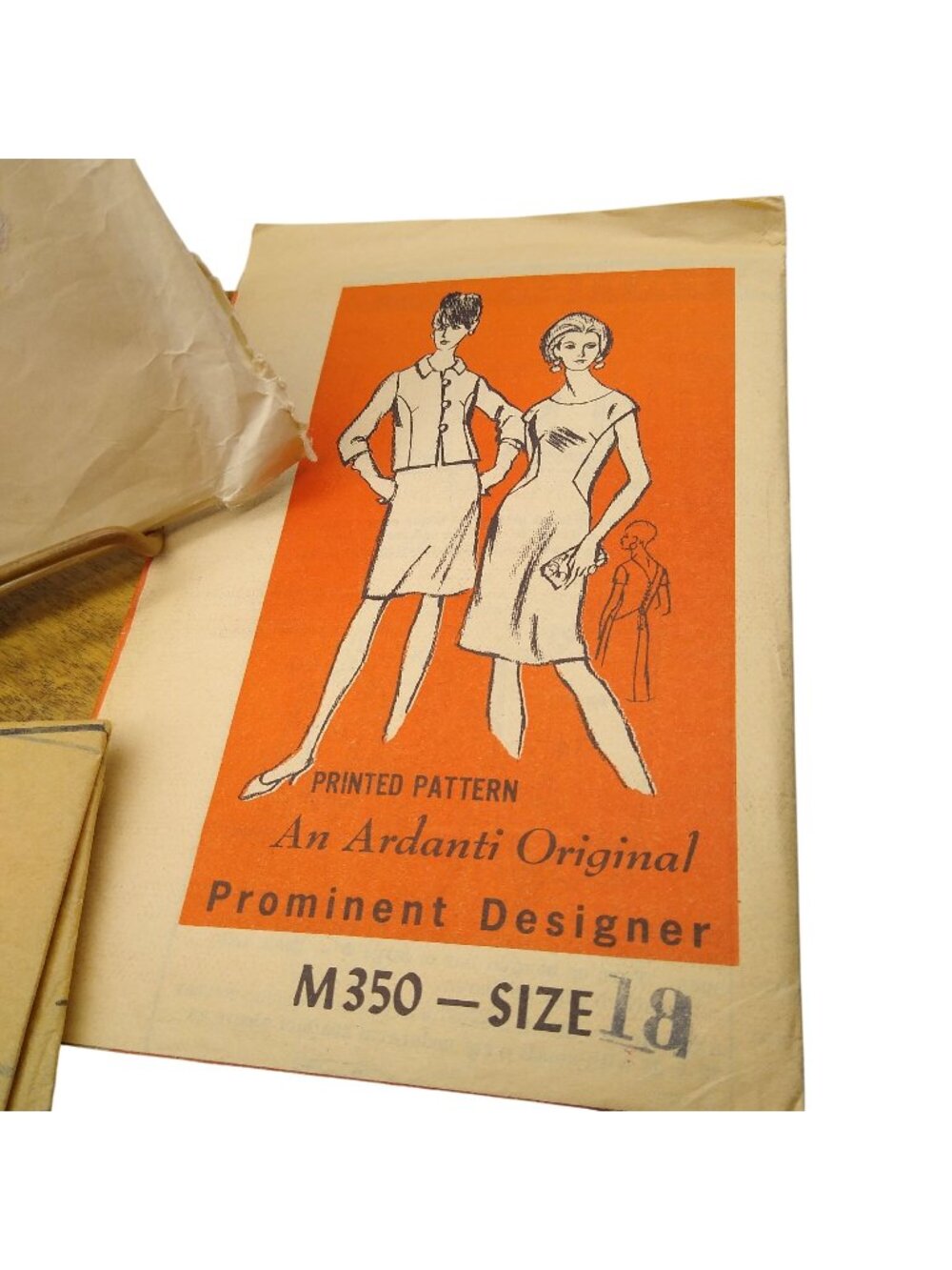 UNCUT Vintage Sewing PATTERN Ardanti Original M350 Prominent Designer Mail Order